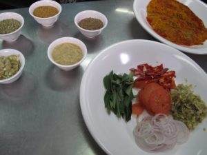 These are some of the spices and ingredients that go into one day's worth of curry!