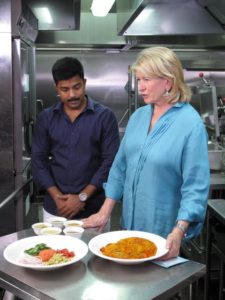 Visvanaath took me into their beautiful kitchen to learn how to make the fish head curry.