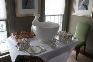This polar bear was greeting guests to the eggnog table.