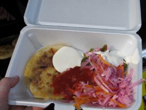Sophie and I shared a rice and bean pupusa - delish!