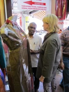 We stopped in a very nice clothing store.  The owners are from the Indian state of Tamil Nadu.