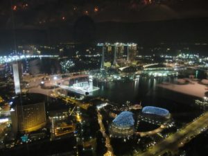 Later, we ate dinner at Jaan Par André, located on the 71th floor of the Swissôtel.  What an amazing view!  Do you recognize Marina Bay Sands?