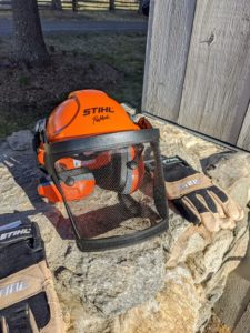 STIHL also brought some very important protective workwear - the crew will be very comfortable in these specially designed helmets and gloves. It's important to me that every member of the crew is well-outfitted and protected to work with any and all power tools.