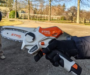 This mini saw fits right in the palm of one's hand and is great for smaller jobs and tight spaces.