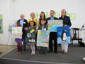 The judges and the winning posters - 
1st grade: Alexis Czajkowski - P.S. 34, 
3rd grade: Anwen Burns - P.S. 230, 
5th grade: Brian Wong - P.S. 230, Adrien holding the  
4th grade poster: Kayla Harris - P.S. 19, and me holding the 
2nd grade poster: Awa Sidibe - P.S. 76