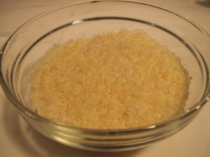 This is a bowl of freshly grated Parmigiano-Reggiano cheese.  We boiled the pasta in salted water, put it on a giant platter, tossed in the cheese and a stick of melted butter, and sliced the truffles on top, sprinkling generously with kosher salt and freshly ground pepper - there is no better pasta!!!!!!