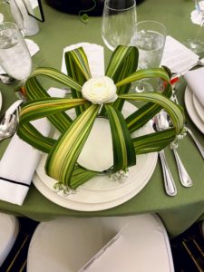 Josh created these fun botanical crowns - a different one for each place setting.