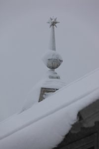 This is one of three finials atop the equipment barn.