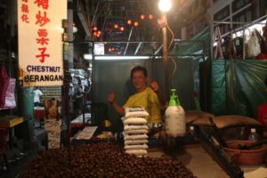 The chestnut vendor was enthusiastic.