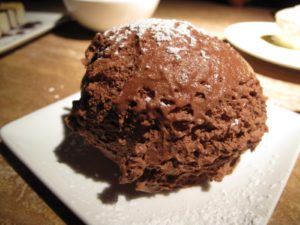 Chocolate mousse - a large snowball