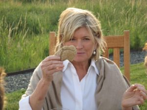 I'm holding a piece of delicious bread made from Kernza™, a new perennial grain that Ted is testing.  By planting grains that are perennial, you cut down on plowing and the potential of creating a dust bowl.