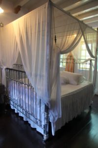 The second floor is devoted to the 12-day ritual of the Peranakan wedding.  This is the bed of a future bride.