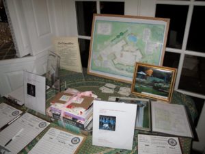 The silent auction table - wonderful offerings