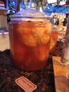 Jars of pickled brains - cauliflower heads
