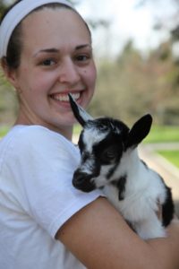 Sara, the garden intern, also happens to be the proud new mother of Edith (Piaf).  She was born 3 weeks prematurely and was celebrating her 0 birthday on this visit.  Sara can look forward to many, many days of bottle feeding Edith.