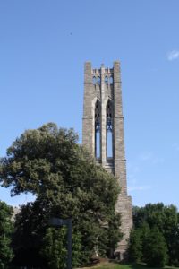 The beautiful bell tower, which can be seen from almost every direction on campus
