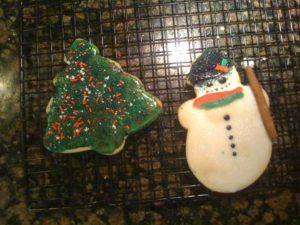 Darrell R. Wiggins, Jr. from Bryan, TX baked sugar cookies with royal icing, both recipes are from my Living cookbook.