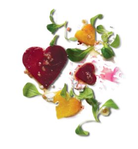 And a heart-shaped roasted beet salad