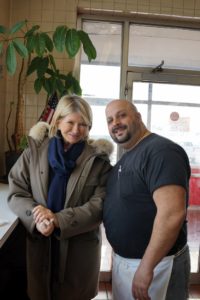 Johnny Karagiorgis, son of co-owner Nicholas Karagiorgis, is very friendly.  I had a hot dog with sauerkraut, homemade onion relish, mustard, and ketchup.  Delish!!!!!  Johnny, by the way, is married to Penny of Bravo reality TV show, The Real Housewives of New Jersey.