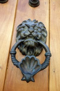 This is the door knocker where I stayed.