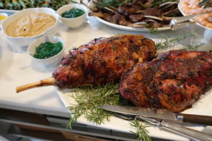 These legs of lamb came from Pat LaFrieda – so juicy and perfectly cooked.
