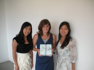 Interns - Rene Chan, Carrie Krochta, and Tracy Chou made this lovely box to hold all of my birthday cards.