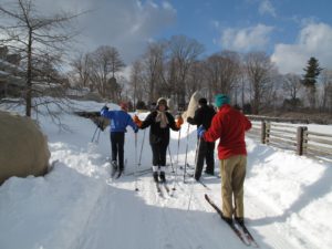 Cross-country skiing is kind of like riding a bike.