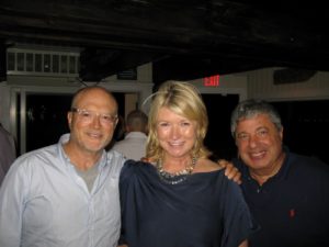 Mickey Drexler, me, and Allen - I am wearing J.Crew necklaces, which look like Georgian antiques.