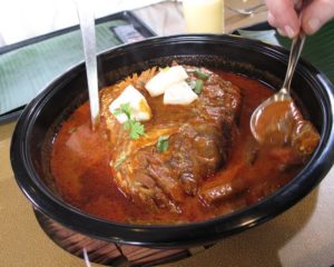 The fish head curry was simply delicious - the fish eyes are considered a special delicacy.