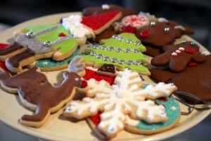 Christmas cookies, decorated by TV's Dani Fiore, were a very big hit at the annual Cantitoe Farm Christmas party. Personally, it is heartbreaking to see the head of a gnome chomped off, when it took 30 minutes to decorate!
