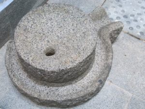 A traditional grinding stone