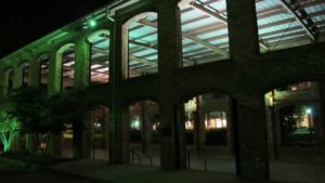 This is the Wyche Pavilion, one of Greenville's oldest commercial buildings.  This unique open-air brick structure is a favorite locale for events catered by Larkin's.