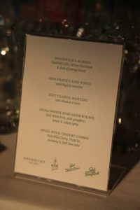 A delicious menu of cocktails, with spirits provided by Hendrick's Gin and Stolichnaya.