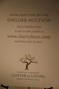 There is still time to bid! 
http://www.charitybuzz.com/auctions/martha/catalog_items?closed=1