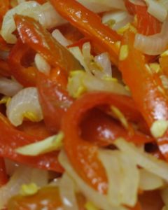 This is a kind of cooked salsa of onions and peppers.