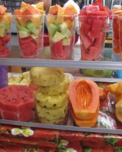 There was so much freshly cut up fruit.