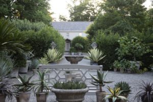 A view of my tropical garden with the summer house in the background - read more about this tropical garden in the August issue of Martha Stewart Living magazine!