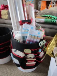 This is a crafter's dream! - A pail filled with Martha Stewart craft supplies from Michaels.  http://www.michaels.com/