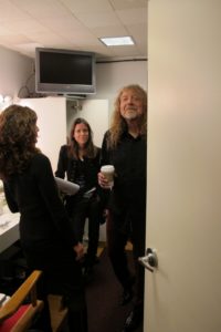 I stopped by to say hello to Robert Plant - legendary vocalist and lyricist of the rock band Led Zeppelin - He was Dave's musical guest.
