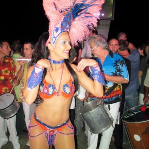 Carnival dancers and musicians provided entertainment.