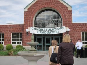 The graduation was held in the Student Recreation Center.