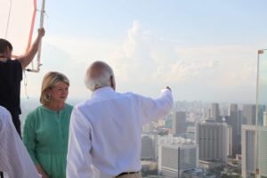 Moshe Safdie graciously showed me various points of interest in Singapore.