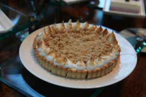 A beautiful tart with meringue edging from the pastry shop