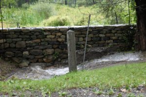On Girdle Ridge Road, the torrents were quite horrifying - water flowing fast and furiously under one of my walls from the roadway.