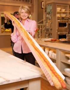 I kicked off the Hot Dog show with a 15-foot-long hot dog!  It was modeled after the world's longest, a 197-foot 10-inch-long creation made in Tokyo, Japan.