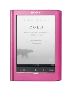 The fabulous book 'COLD' on my Sony Reader Pocket Edition