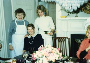 A photo from my cooking seminar days - A luncheon at Turkey Hill with Mom and sister Kathy
