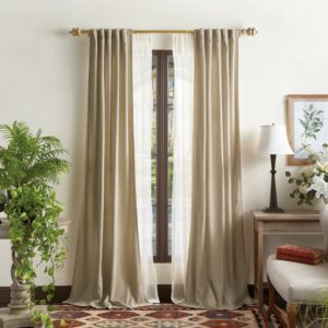 These Naples Chenille Solid Semi-Sheer Rod Pocket Curtain Panels offer neutral colors, textures, and an elegant pattern. These are inspired by Skylands, my woodland retreat in Maine. This luxurious chenille set fits both the living room and the bedroom, or both.