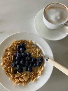 During this shelter-at-home time, I've enjoyed many delicious breakfasts including this bowl of cereal topped with flavorful sweet blueberries picked right here at the farm. Remember this from my Instagram page @MarthaStewart48? Every year, we pick as many berries as possible, eat some fresh, and then freeze the rest for use throughout the seasons.