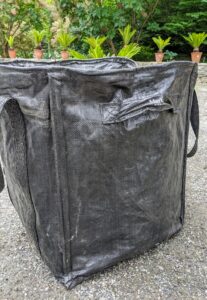 Everyone at the farm loves my Martha Stewart Multi-Purpose Heavy-Duty Garden Tote Bag – available on Amazon. It’s made from rugged, rip-resistant woven polypropylene fabric – perfect for holding anything and everything. Each bag measures approximately 20-inches wide by 20-inches long by 24-inches tall. We use them every day.
